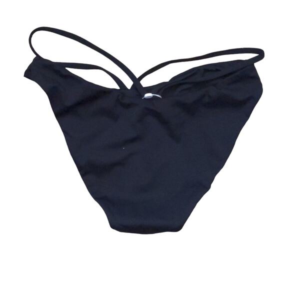 Jonathan Simkhai Signature Emmalynn Bikini Bottom Black Crisscross M New - Picture 2 of 6
